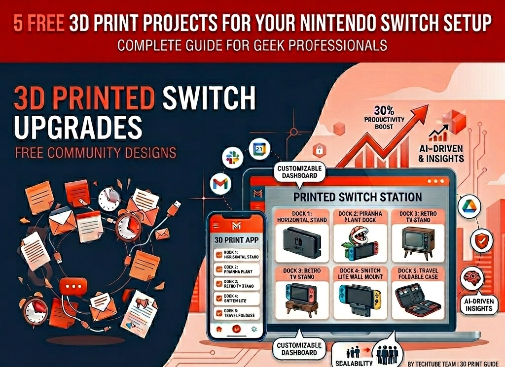 5 Free 3D Print Projects for a Better Nintendo Switch Setup 